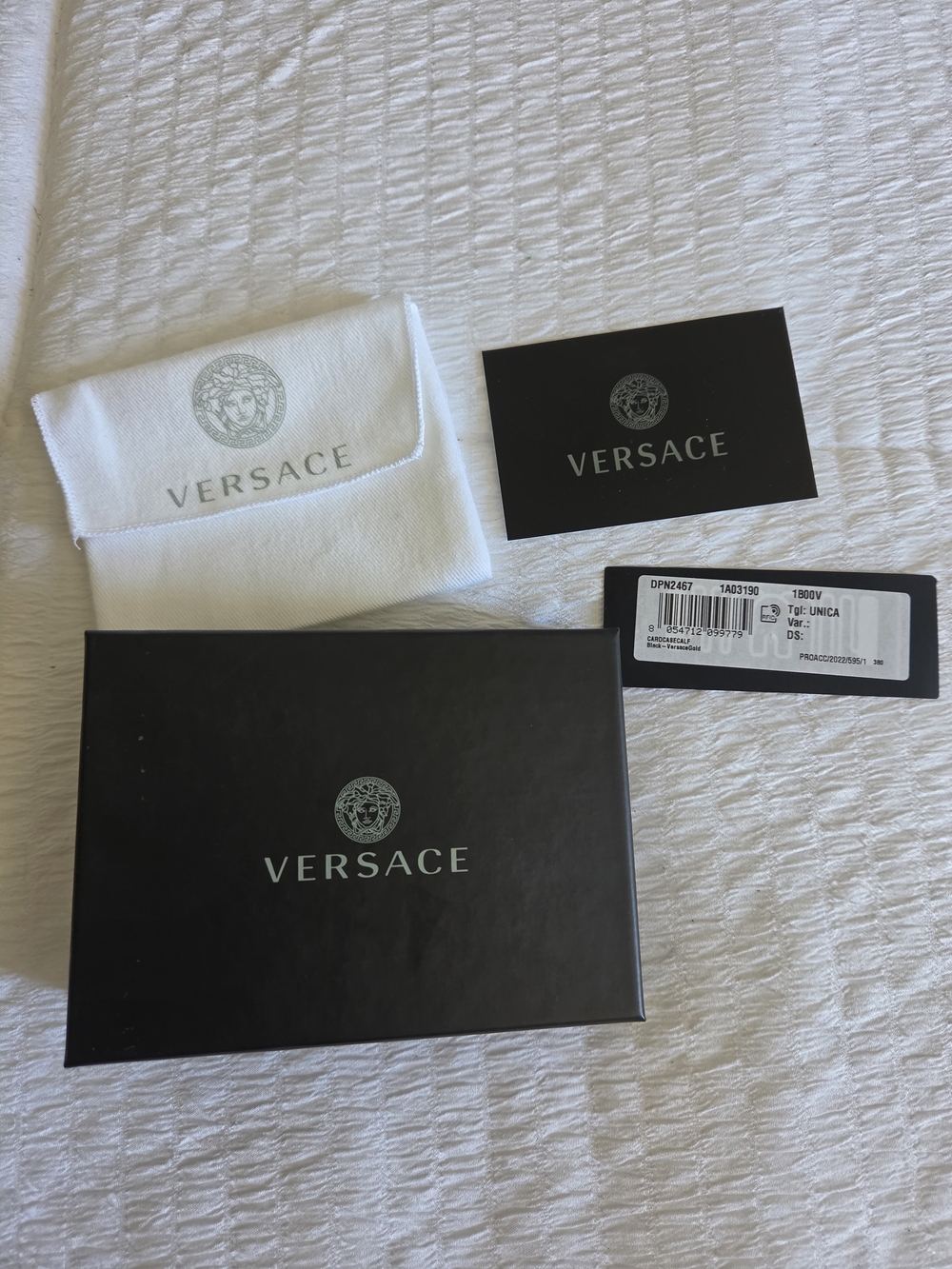 Versace Black and White Wallet Box & Dust Bag Set